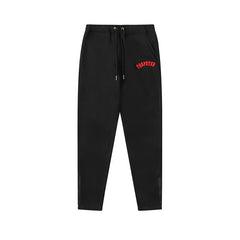 Trapstar Style Autumn/Winter Hip-Print Sweatpants - Black/Red