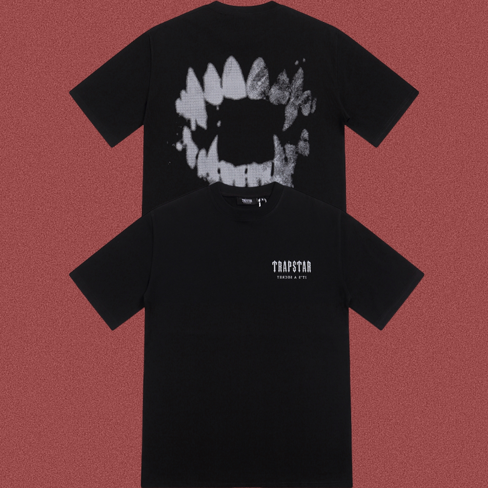 Trapstar Grills & Fangs Back Graphic Tee - Black