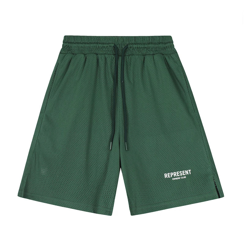 Represent 2023 Mesh Gym Shorts - Dark Green