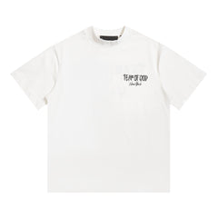 Fog Essentials T Shirts Letter Pattern Crew Neck Short Sleeves