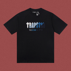 Trapstar Gothic Gradient Logo Tee - Black/Blue