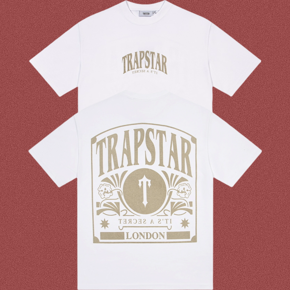 Trapstar Vintage Art Frame Graphic Tee - White/Khaki
