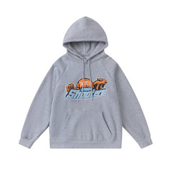 Trapstar Style Autumn/Winter Blue & Orange Shooters Hoodie - Heather Grey