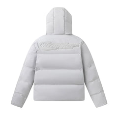 Trapstar Embossed Arch Logo Puffer Jacket - Light Grey