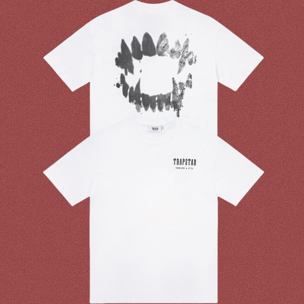 Trapstar Grills & Fangs Back Graphic Tee - White