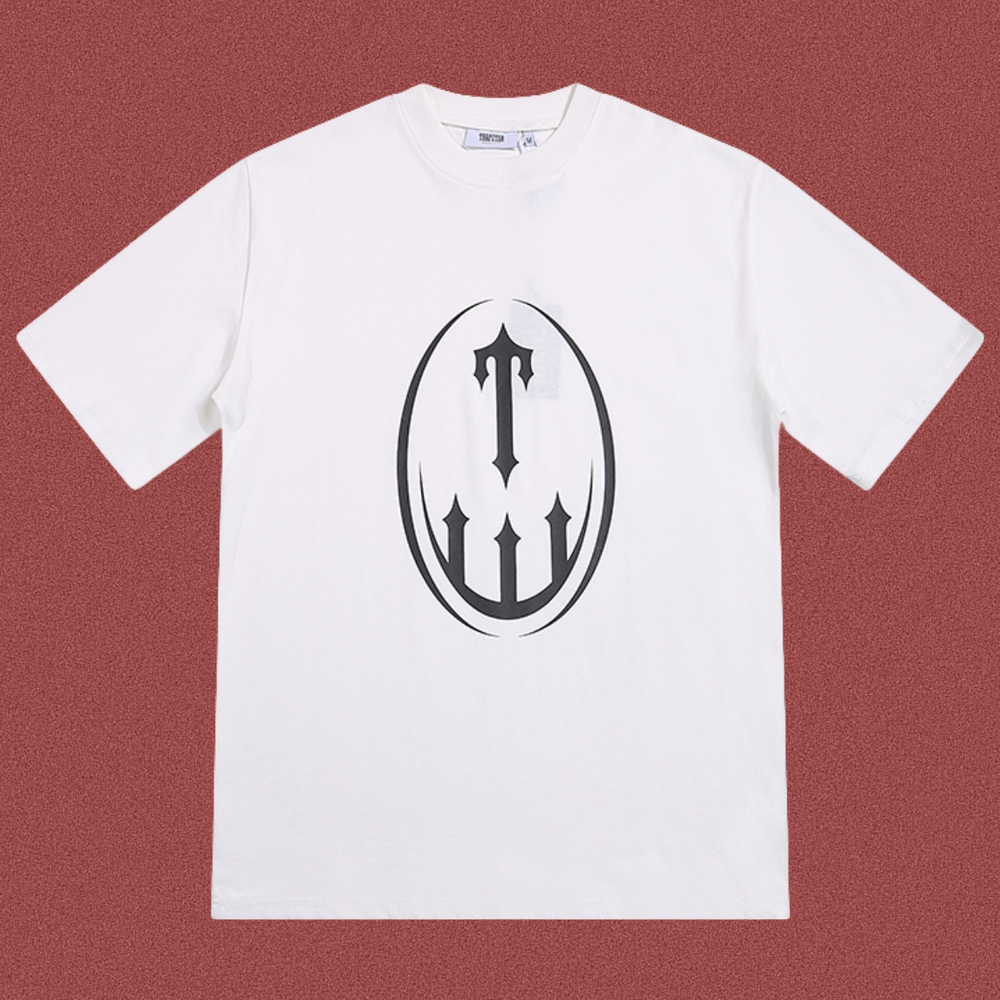 Trapstar Decoded Oval Logo Tee - White