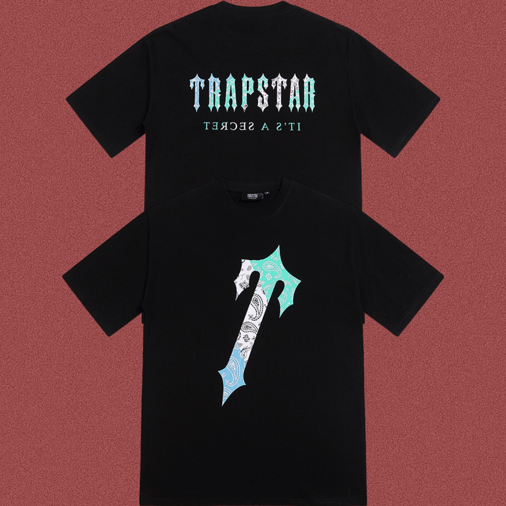 Trapstar Paisley "T" Graphic Tee - Black/Blue