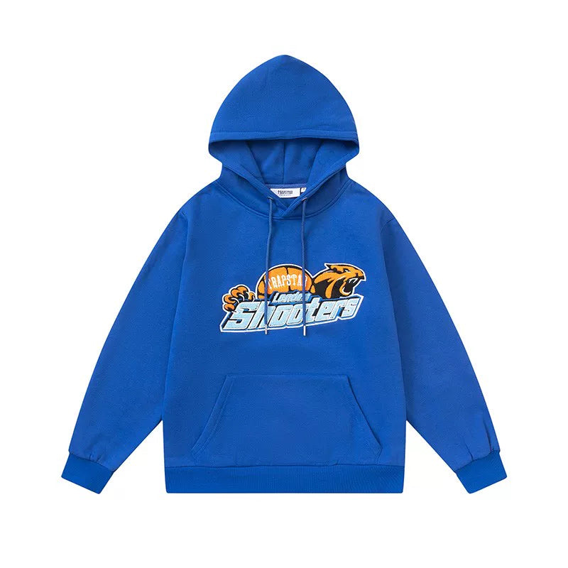 Trapstar Style Autumn/Winter Shooters Graphic Hoodie - Royal Blue