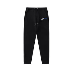 Trapstar Style Autumn/Winter Mini-Logo Hip-Print Sweatpants - Black/Blue