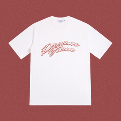 Trapstar "Dream Team" Script Logo Tee - White/Red