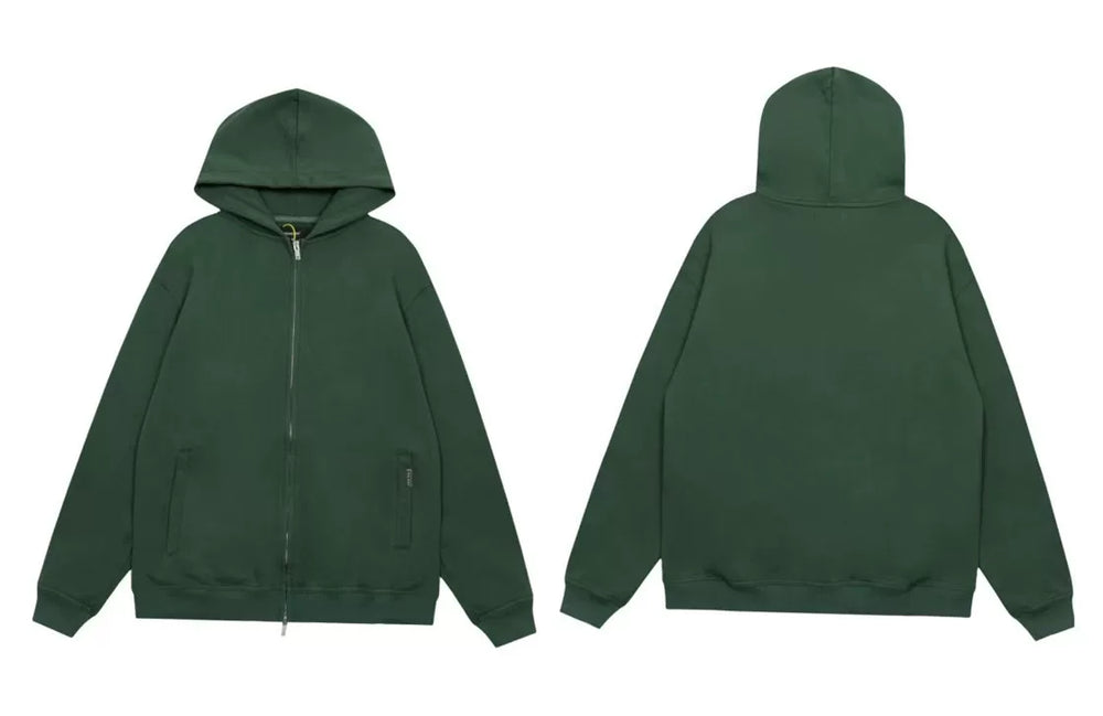 Represent Solid Heavyweight Zip-Up Hoodie - Pine Green
