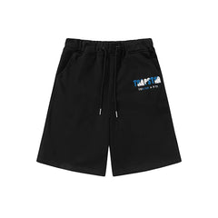 Trapstar Graffiti Logo Sweat Shorts - Black/Blue