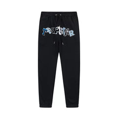Trapstar Style Autumn/Winter Blue & White Gradient Sweatpants - Black