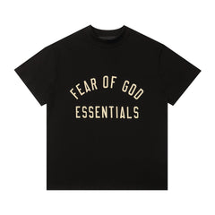 Fog Essentials T Shirts Spring/Summer FOG Double Line Letter Print Crew Neck Short Sleeves