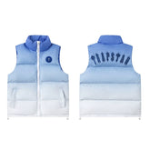 Trapstar Ombre Fade Puffer Vest - Blue/White