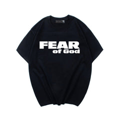 Fog Essentials T Shirts Spring/Summer FOG Letter Print Crew Neck Short Sleeves