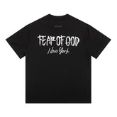 Fog Essentials T Shirts Letter Pattern Crew Neck Short Sleeves