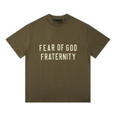Fog Essentials T Shirts Autumn/Winter FOG Letter Crew Neck Short Sleeves