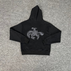 Derschutze Rodeo Cowboy Embroidery Hoodie