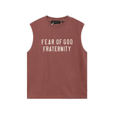 Fog Essentials tank spring summer FOG letter crew neck vest