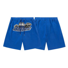 Trapstar London Shooters Panther Patch Sweat Shorts - Royal Blue