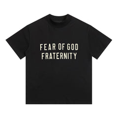 Fog Essentials T Shirts Autumn/Winter FOG Letter Crew Neck Short Sleeves