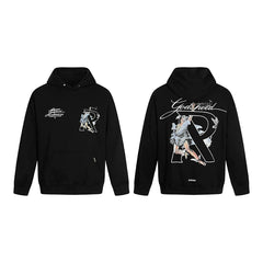 Represent "Good Speed" Vintage Figure & "R" Graphic Heavyweight Hoodie - Black