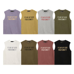 Fog Essentials tank spring summer FOG letter crew neck vest
