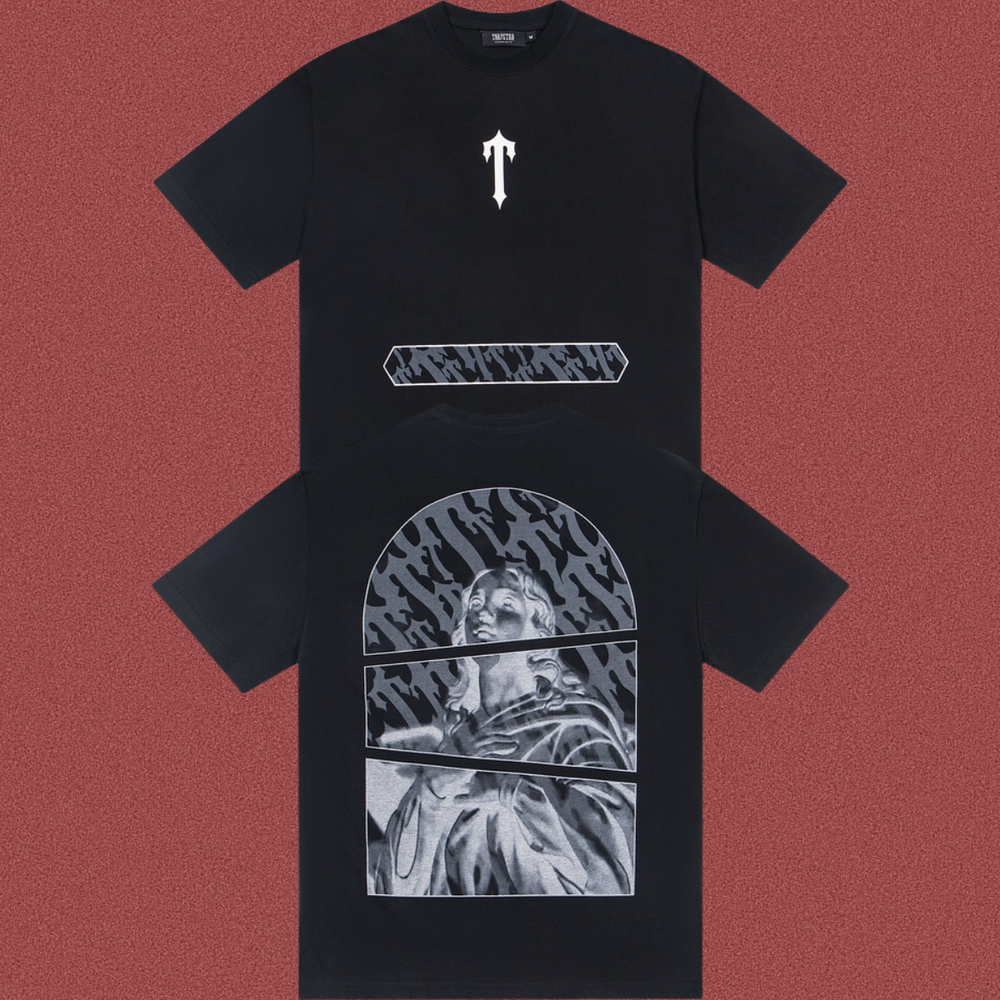 Trapstar Split Classical Statue Graphic Tee - Black