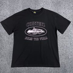 Corteiz "Rules The World" Alcatraz Graphic Tee (Black & Pink Edition)