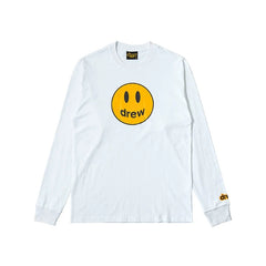 Drew House Classic Smiley Long Sleeve Tee, White
