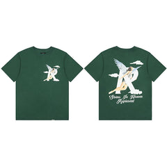 Represent "Storms In Heaven" Angel "R" Graphic T-Shirt - Dark Green