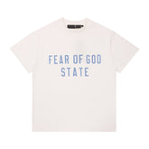 Fog Essentials T Shirts Spring/Summer FOG Double Line Letter Print Crew Neck Short Sleeves