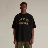Fear of God Essentials Arc Logo Short-Sleeve T-Shirt Obsidian black