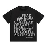Fog Essentials T Shirts Spring/Summer FOG Letter Pattern Crew Neck Short Sleeves