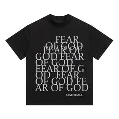 Fog Essentials T Shirts Spring/Summer FOG Letter Pattern Crew Neck Short Sleeves