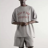 Fear of God Essentials Arc Logo Short-Sleeve T-Shirt oatmeal