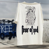 Fog Essentials T Shirts Summer FOG Los Angeles Battle Limited Crew Neck Short Sleeves