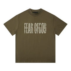Fog Essentials T Shirts Spring/Summer FOG Letter Pattern Crew Neck