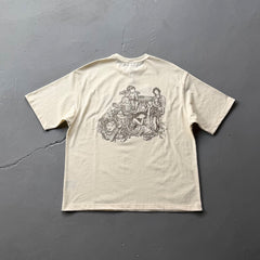 Derschutze Vintage Character Ensemble T-Shirt - Cream