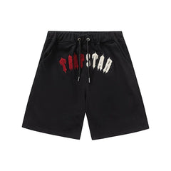 Trapstar Gothic Arch Logo Sweat Shorts - Black/Red/White