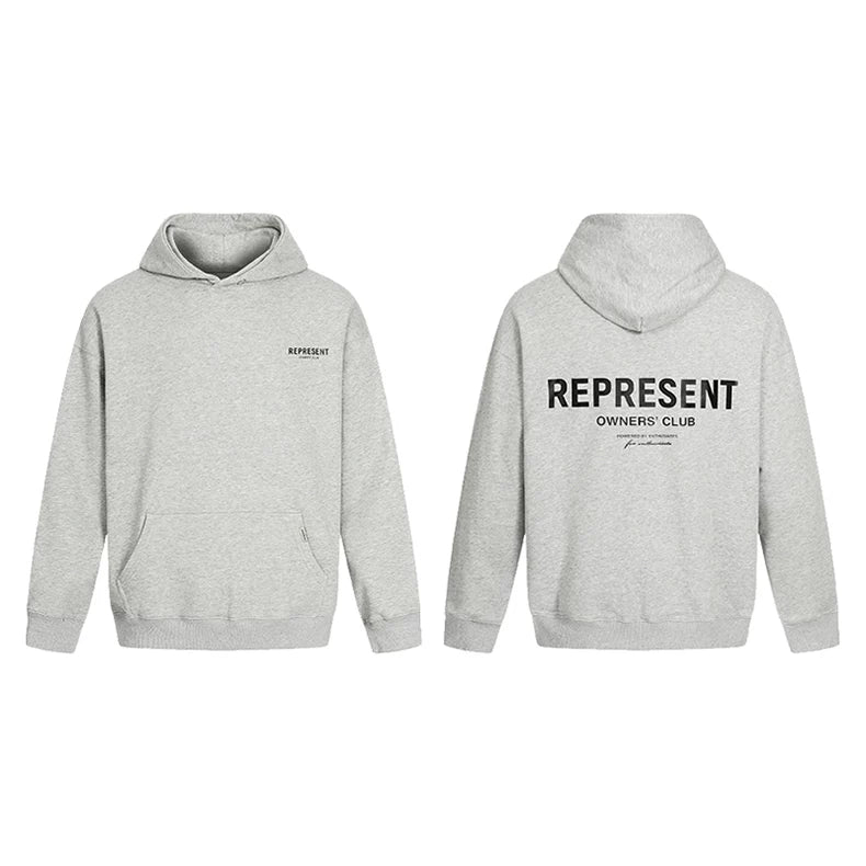 Represent Owners' Club Heavyweight Hoodie - Heather Grey