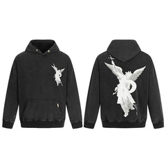 Represent Archangel Graphic Heavyweight Hoodie - Vintage Black