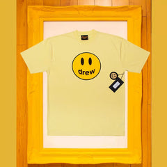Drew House Smiley Face Short Sleeve T‑Shirt, Cream Yellow