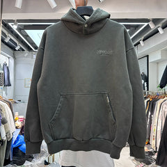 Represent Vintage Heavyweight Hoodie with Snap Collar - Charcoal Grey