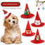 Pet Dog Cat Santa Hat Christmas Costume Accessories Small Dogs Cats Winter Warm for Holloween Holiday Christmas Party Photos