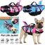 Shark Fin Dog Life Jacket - Camo Blue & Pink Safety Swim Vest