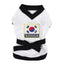 Pet Halloween Karate Costume with Belt Funny Taekwondo Uniform for Dogs and Cats