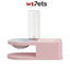 Elevated pet food bowl with water dispenser -Pink