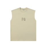 Fog Essentials tank spring summer FG letter crew neck casual vest
